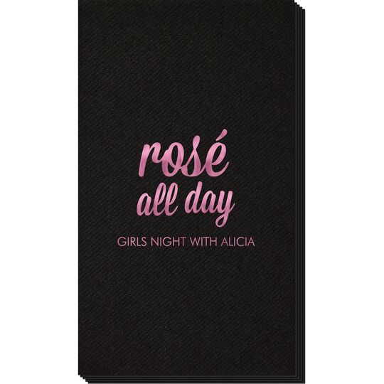 Rosé All Day Linen Like Guest Towels